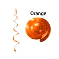 Orange PVC spiral swirl ceiling hanging decoration for birthday party and wedding event - Single Spiral / Orange