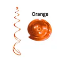Vibrant orange PVC spiral swirl decorations for birthday party or festive events - Double Spiral / Orange