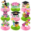 Lot de 9 centres de table en nid d'abeille pour remise de diplôme thème Hawaï et tropical - Ensemble de 9 Pièces (Y-00370)