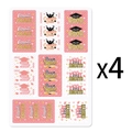 Roze en goudkleurige afstudeerstickers set met Congrats GRAD ontwerpen voor snoepgoed - 4 Vellen Roze Stijl (Y-00363-3)