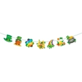 Dettaglio dello striscione di San Patrizio con trifoglio, leprechaun e monete d'oro - Banner di Motivi (Y-00341-4)