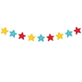 Colorful starfish banner with red, yellow and blue ornaments for beach theme parties - Starfish Style (J-0350-2)