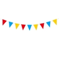Colorful triangular bunting banner with red yellow and blue flags for summer beach party - Triangle Flag Style (J-0350-5)