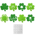 Decorazioni trifoglio glitter verdi per San Patrizio con scritta Lucky e punti colla - Carte E Punti Di Colla