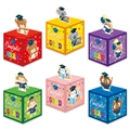 Set of 6 colorful animal-themed graduation gift boxes with congrats grad slogans - 6pcs/Pack (J-0320)