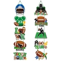 Decorazioni per porta Super Bowl con caschi, maglie e citazioni motivazionali - 1 Paio (Y-00320)