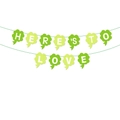 Striscione trifoglio di San Patrizio con scritte HERE'S TO LOVE in verde chiaro e scuro - Stile Here's To Love