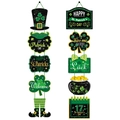 Detailansicht der St. Patrick's Day Türhänger mit Kleeblättern und Goldmünzen - Türbehang Stil 1 (mys0070)