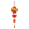 Decorazione Capodanno Cinese Dio della Ricchezza con nappe rosse e simboli dorati fortuna - Stile 1 (L-00231-1)