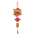Chinese New Year God of Wealth hanging ornament with red knot and health pendant - Style 3 (L-00231-3)