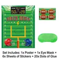 Juego de fiesta fútbol americano con póster, antifaz y pegatinas de balones rugby - Juego Temático de Fútbol Americano (Y-00319)