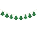 Ghirlanda ad albero di Natale con glitter verdi e otto ciondoli con cordino dorato elegante - Striscione Albero di Natale 1 Confezione (L-00189-1)