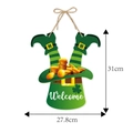 Appendiporta San Patrizio con stivali verdi e cappello di monete d'oro e scritta Welcome - Stile Cappello