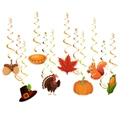 Decorazioni per festa del Ringraziamento con vortici di zucca e ritagli di carta autunnali - Riccioli Sospesi (Riccioli Singoli E Doppi)