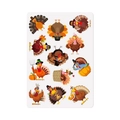 Thanksgiving Truthahn Aufkleber mit Kürbissen und Erntehüten für Herbstdekoration - Truthahn Stil (L-00167-1)