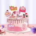 Decoración de pasteles rosa para el Día de la Madre con flores y corazones en tarta - Estilo 4
