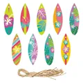 Set di 9 decorazioni per feste a forma di tavola da surf con motivi tropicali - Set di 9 (Y-00243)