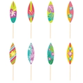 8er-Set bunte Surfbrett-Kuchendeko für hawaiianische Strandpartys und Sommerevents - Hawaii Surfbrett Stil (Y-00244)