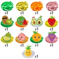13-piece fruit theme party swirls set with cute watermelon and strawberry charms - Fruit Cardboard And Spiral Hanging Decorations (Y-00247)