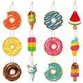 Set di 12 decorazioni estive a tema dessert con ciambelle, gelati e ghiaccioli - 12Pcs Stile Dessert Misto (J-0216-3)