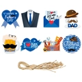 Set di etichette regalo per la festa del papà con motivi di cravatta e birra - Set da 8 pezzi - Modelli multipli (Y-00226)