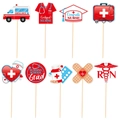 9-teiliges Set Fotorequisiten zum Krankenpflege-Abschluss mit medizinischen Motiven - Abschluss Krankenschwester Thema (Y-00211)