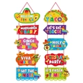 Bannière de porte Cinco de Mayo avec motifs de tacos, avocats et sombreros - Une Paire (Y-00230)