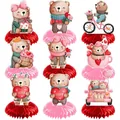 Lot de 9 centres de table en nid d'abeille d'ours pour décoration de fête de mariage - Nid d'Abeille Ours 9 Pcs/Pack