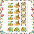 Cinco de Mayo Fiesta stickers sheet with tacos and cactus for party favors - Comprehensive Celebration Elements Style (J-0204-3)