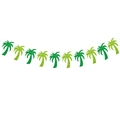 Glittery palm tree banner decoration in shades of green for tropical summer parties - Coconut Tree Style (mys0232-3)