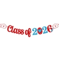 Glittering Class of 2026 Nurse Graduation Banner with Red and Blue Party Decor - Class of 2026 Style