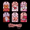 Set etichette regalo San Valentino con orso, cuore, lettera e spago di cotone rosso - Stile Lettera d'Amore Anello Pozione (Stile 4) / Confezione da 12 (Con Corda in Cotone)