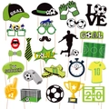 25-teiliges Fußball-Party-Fotostützen-Set mit Brillen und sportlichen Motiven - Fußball-Thema(L-0072)
