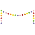 Ghirlanda di carta a cerchi colorati per decorazioni di Capodanno in tonalità arcobaleno - Ghirlanda di Punti Colorati (J-0143-2)