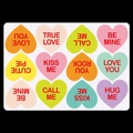 Adesivi colorati a forma di cuore con frasi d'amore per regali di San Valentino - Cuore Color Macaron con Frasi in Inglese (Y-00171-3)