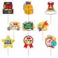 Set di 8 topper per cupcake colorati per il 100° giorno di scuola con vari motivi - Set di Cake Topper
