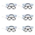 Set of 6 Argentina football theme party glasses with blue and white soccer designs - Argentina Style