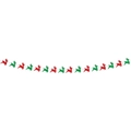 Christmas glitter reindeer banner with red and green elk flags for festive wall decoration - Reindeer Elk Garland (mys0433-3)