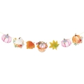 Striscione di zucca del Ringraziamento con decorazioni di foglie d'autunno acquerello - Striscione Accessorio Foglia Di Acero Zucca 2