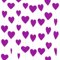 Close-up of purple glitter heart hanging decorations for wedding and party backdrops - Glitter Purple Style