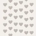 Glittery heart garland in champagne gold finish for wedding and party decorations - Glitter Silver Style