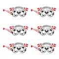 Set of 6 Denmark flag football party glasses for world cup theme celebration - Denmark Style