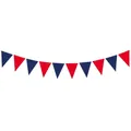 Ghirlanda di bandierine rosse e blu navy per decorazioni festa indipendenza USA - Stile 4