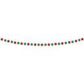 Sparkly red and green glitter disc banner garland for Christmas party decorations - Red & Green Dot Stitched Garland (mys0433-4)