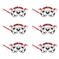 Lot de 6 lunettes de fête thème football Angleterre avec monture ballon et drapeaux - Style Angleterre