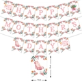 Pink Mother's Day party banner with Happy Mother's Day and Best Mom Ever watercolor floral design - Happy Mother's Day Banner