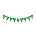 Guirlande de 9 drapeaux du Brésil en triangle pour décorations de tournois de football - Brésil