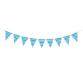 Blue and white checkered pennant banner flags for Oktoberfest party decoration - Blue White Checkered Triangle (L-0029-1)