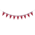 Polyester UK Union Jack triangular bunting flags with white string for football fans - United Kingdom