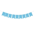 Blue and white checkered pennant banner for Oktoberfest party decoration in Bavaria style - Blue White Checkered Swallowtail Bunting (L-0029-3)